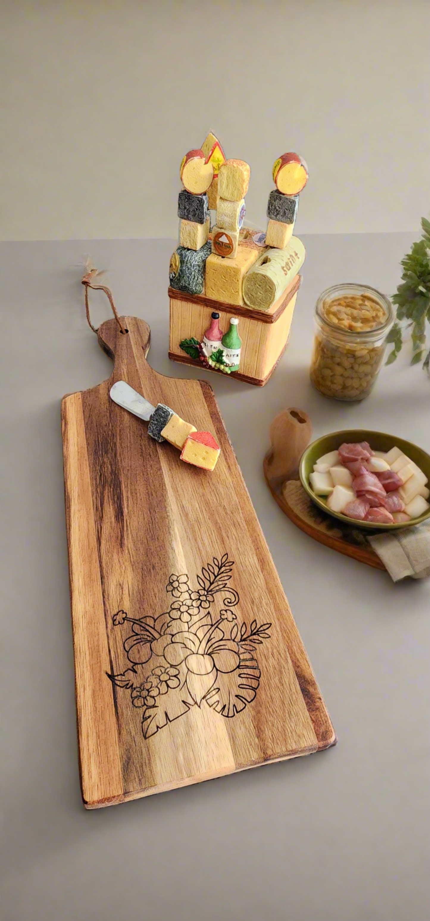 Laser engraved Charcuterie and cheese Board