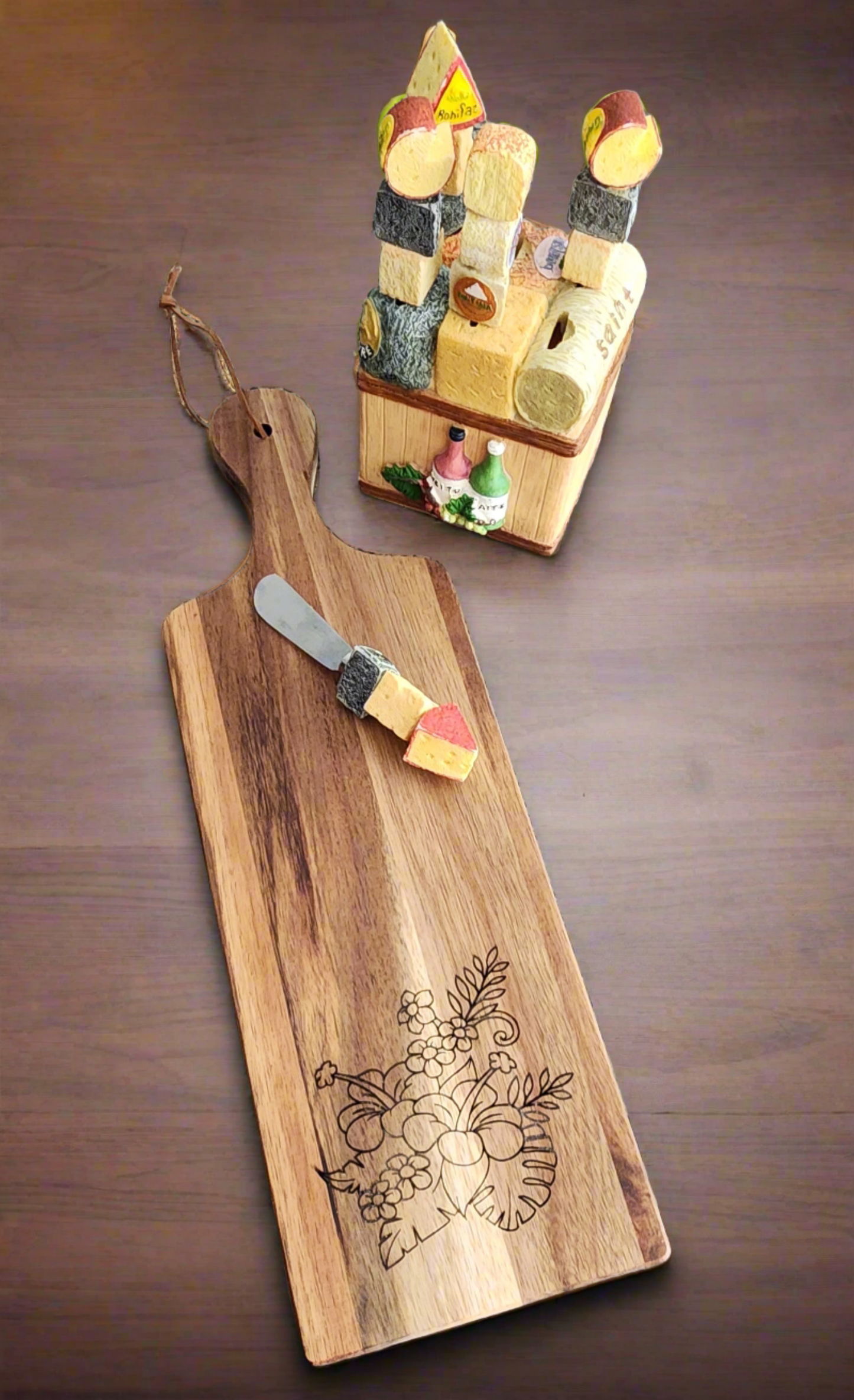 Laser engraved Charcuterie and cheese Board