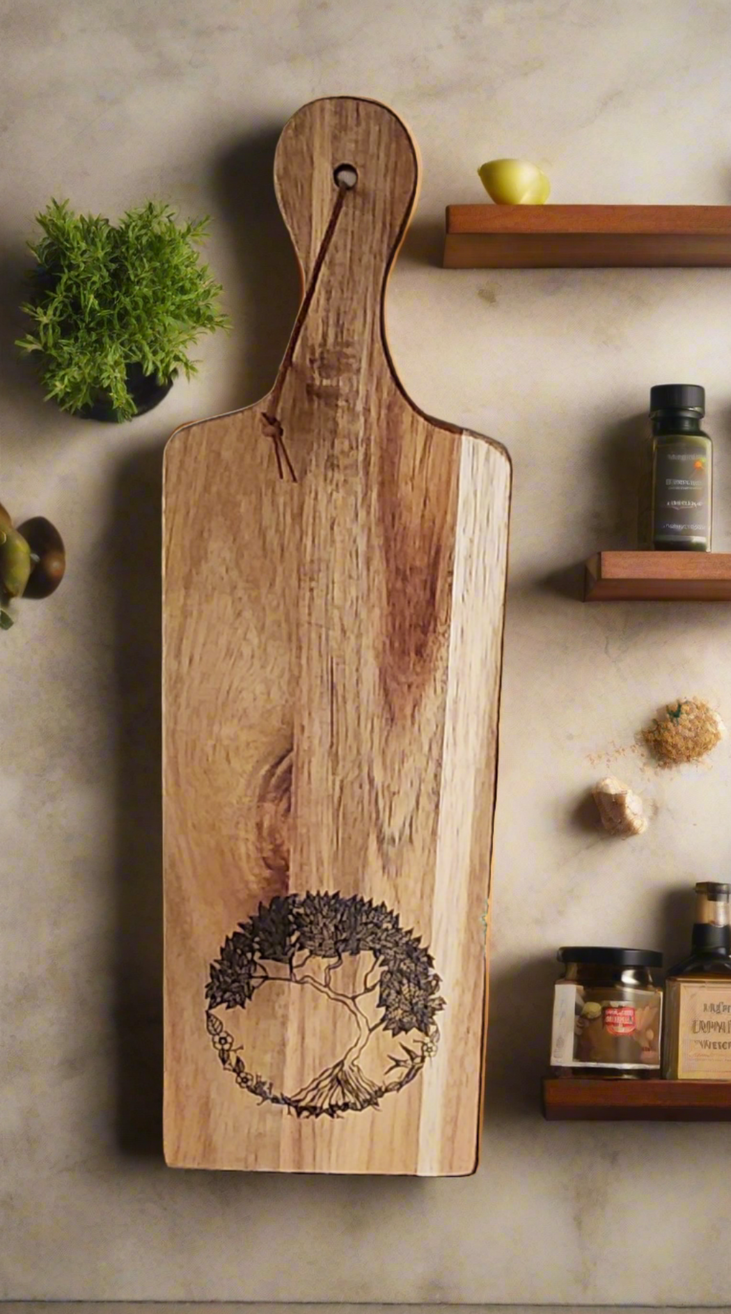 Cheese and charcuterie board laser engraved